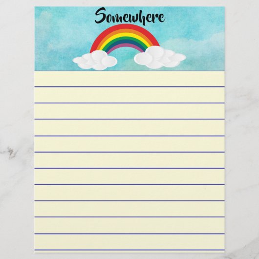 Enigszins schrijfpapier (Voorkant)