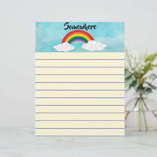 Enigszins schrijfpapier (Staand voorkant)