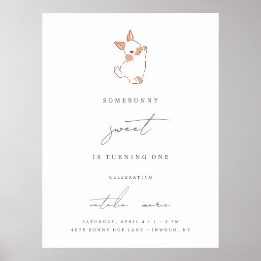 Enigszins Sweet Spring Easter Girls Welkom Poster (Voorkant)