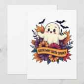 Enigszins zoete, enigszins griezelige Halloween-ge Bedankkaart (Voorkant / Achterkant)