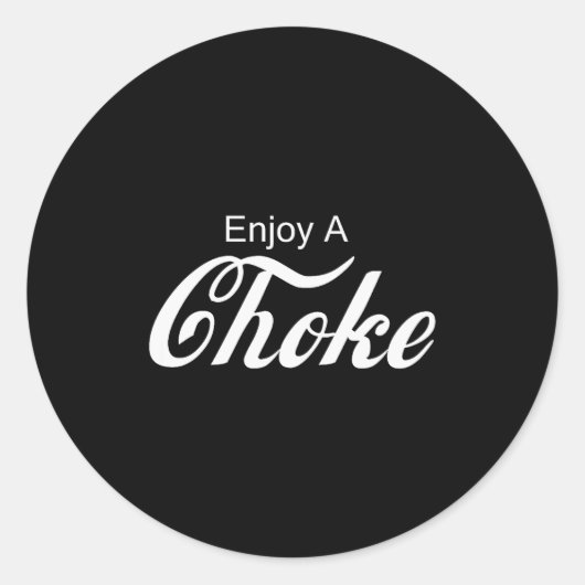 Enjoy A Choke Funny Jiu Jitsu Mma  Ronde Sticker (Voorkant)
