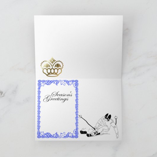 Enjoy a snowy Christmas in the French alps 1 Feestdagen Kaart (Binnen)