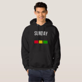 Enjoy Cool Sunday Mood Illustration  Graphic Desig Hoodie (Voorkant volledig)