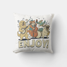 “Enjoy – Cute Pets Playing Musical Instruments Kussen