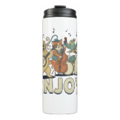 “Enjoy – Cute Pets Playing Musical Instruments Thermosbeker (Voorkant)