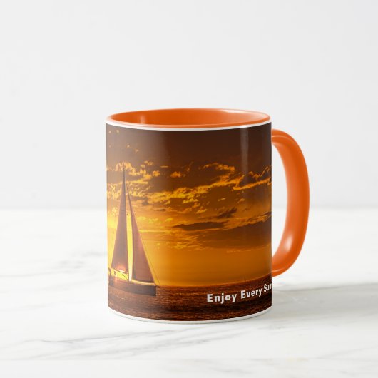 Enjoy Every Sunset - MARINA DEL REY, CA Mug Mok (Voorkant rechts)