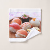 Enjoy hot sushi bad handdoek (Wasdoekje)