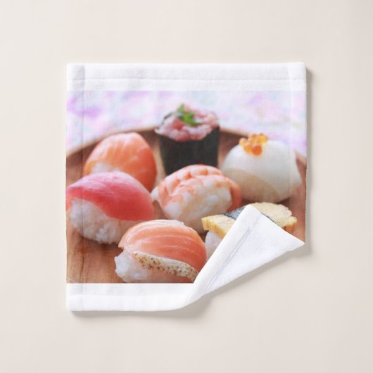 Enjoy hot sushi bad handdoek (Wasdoekje)