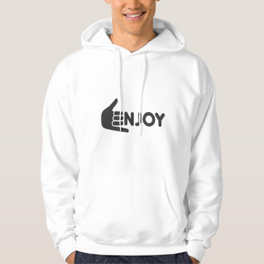 enjoy, joy, happiness, positive vibes, good mood, hoodie (Voorkant)