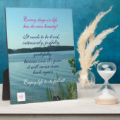 Enjoy Life, Tabletop Plaque with Easel Fotoplaat (Zijkant)
