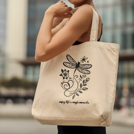 Enjoy Life's Magic Moments Dragonfly Tote Bag