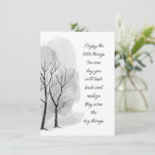 Enjoy Little Things Inspirational Life Quote Kaart (Staand voorkant)