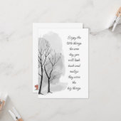 Enjoy Little Things Inspirational Life Quote Kaart (Voorkant / Achterkant in situ)