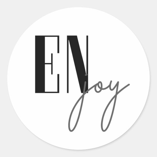 Enjoy Ronde Sticker (Voorkant)