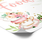 Enjoy Some Food Tea Party Baby Brewing Baby Shower Poster (Hoek)