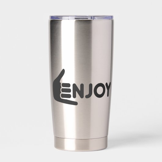 Enjoy T-Shirt Geïsoleerde Drinkbeker (Voorkant)