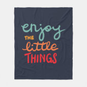 Enjoy the little things fleece deken (Voorkant)