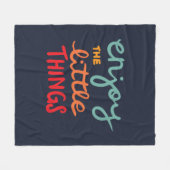 Enjoy the little things fleece deken (Voorkant (Horizontaal))