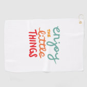 Enjoy the little things golfhanddoek (Horizontaal)