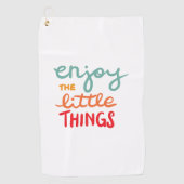 Enjoy the little things golfhanddoek (Voorkant)