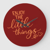Enjoy The Little Things Gratitude Positivity Quote Grote Klok (Voorkant)