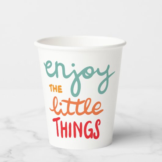 Enjoy the little things papieren bekers (Voorkant)