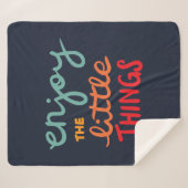Enjoy the little things sherpa deken (Voorkant (horizontaal))