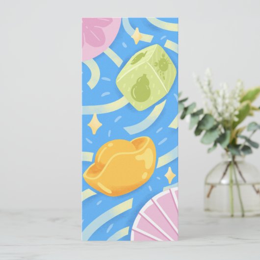 Enjoy The Lucky Game - Funky Cute Style Kaart (Staand voorkant)