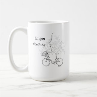  Enjoy the Ride: Minimalist Bicycle & Flower Art  Koffiemok