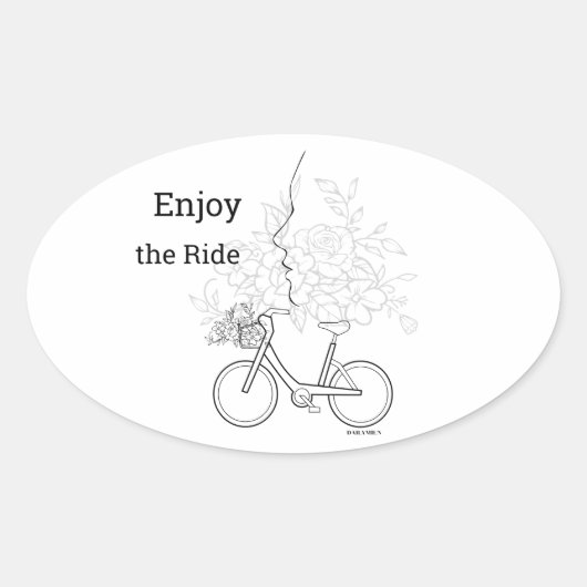  Enjoy the Ride: Minimalist DAILYMIEN  Sticker  (Voorkant)