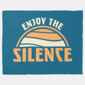 Enjoy The Silence Quote Peace Quiet Introvert Fun Fleece Deken (Voorkant (Horizontaal))