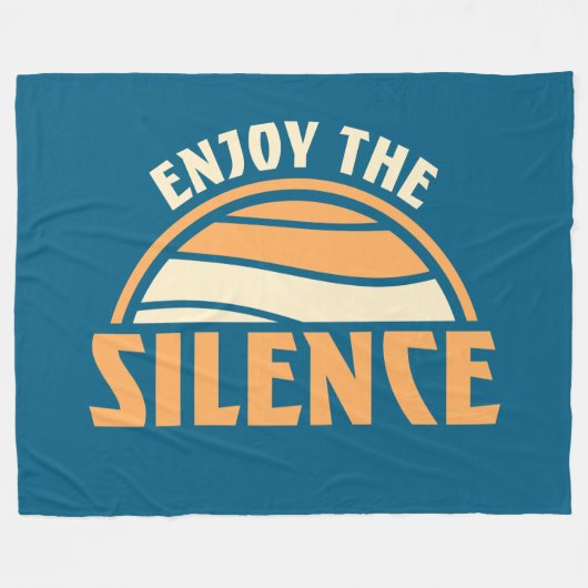 Enjoy The Silence Quote Peace Quiet Introvert Fun Fleece Deken (Voorkant (Horizontaal))