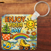 Enjoy Your Day Keychain (Achterkant)