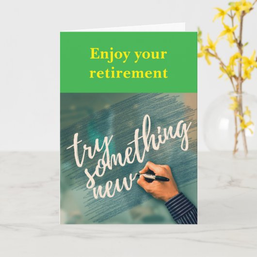 Enjoy your retirement. kaart (Gele Bloem)