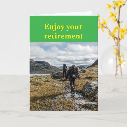 Enjoy your retirement. kaart (Gele Bloem)