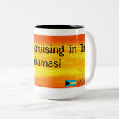 Enjoyed cruising in The Bahamas Mug Tweekleurige Koffiemok (Voorkant rechts)