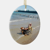 Enjoying Lake Michigan Ornament of Pendant (Rechts)