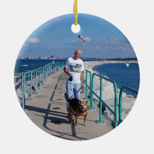 Enjoying Lake Michigan Ornament of Pendant (Achterkant)