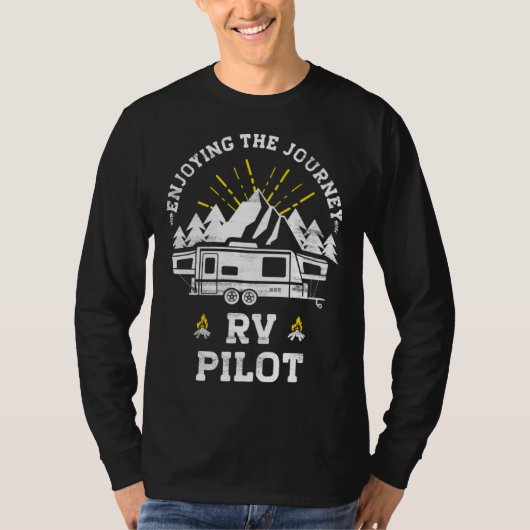 Enjoying The Journey RV Pilot Camp Couple Camping T-shirt (Voorkant)