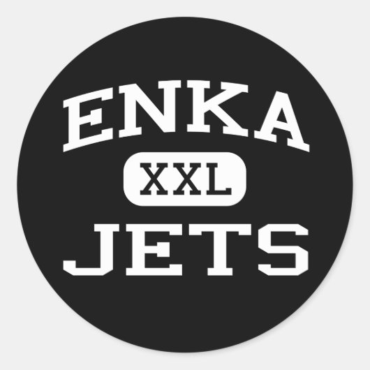 Enka - Jets - Middelbare school - Candler North Ca Ronde Sticker (Voorkant)