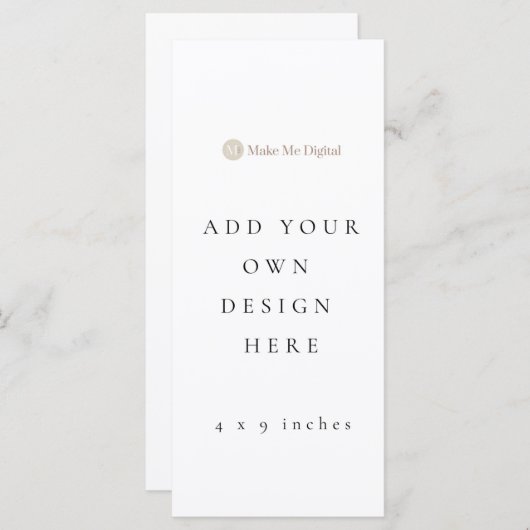 ENKEL 4 x 9 inch Voeg je eigen ontwerp toe Program (Voorkant / Achterkant)