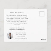 Enkel aangeboden makelaarsverkoop onroerend goed briefkaart (Achterkant)