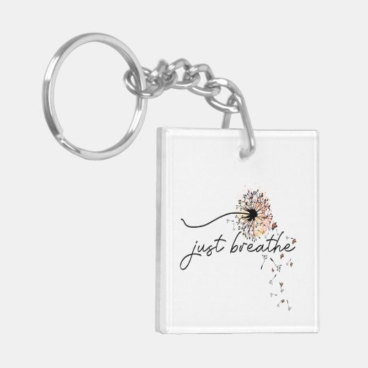 Enkel ademhaling van de dandelion Butterfly Yoga Sleutelhanger (Voorkant Links)