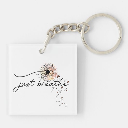 Enkel ademhaling van de dandelion Butterfly Yoga Sleutelhanger (Achterkant)