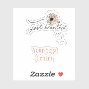 Enkel ademhaling van de dandelion Butterfly Yoga Sticker