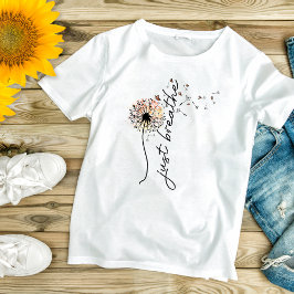 Enkel ademhaling van de dandelion Butterfly Yoga T-shirt
