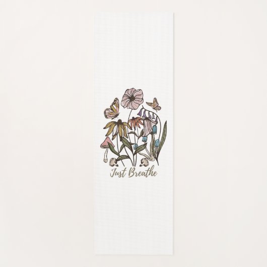 Enkel ademhaling-Wilde bloem-Yoga-Natuur-Cute Yogamat (Voorkant)