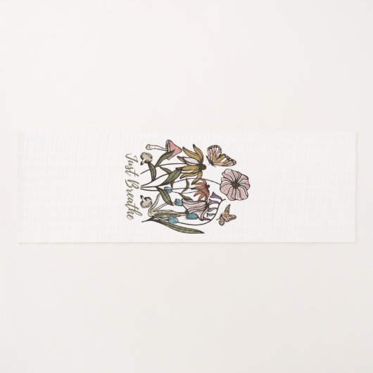 Enkel ademhaling-Wilde bloem-Yoga-Natuur-Cute Yogamat (Voorkant (horizontaal))