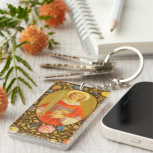 Enkel afbeelding St. Stefanus de Protomartelaar (P Sleutelhanger