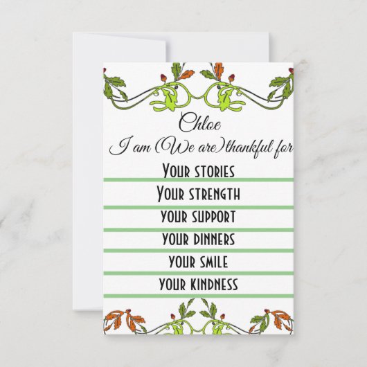 Enkel Bedankkaartje Bedankkaart (Voorkant)